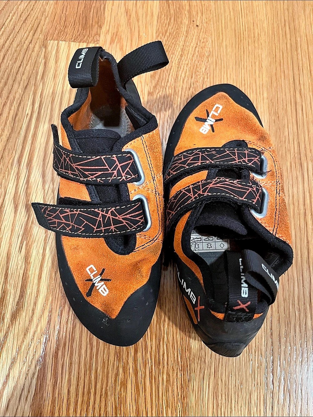 CLIMB X Rave Strap Climbing Shoes Orange & Black US women’s 5.5